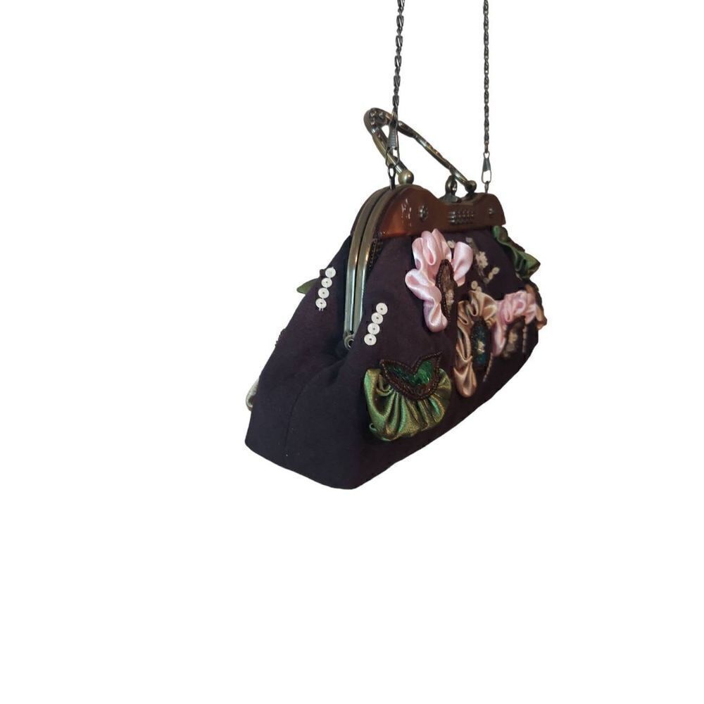 In's Floral Sequin Evening Purse - Picture 2 of 6